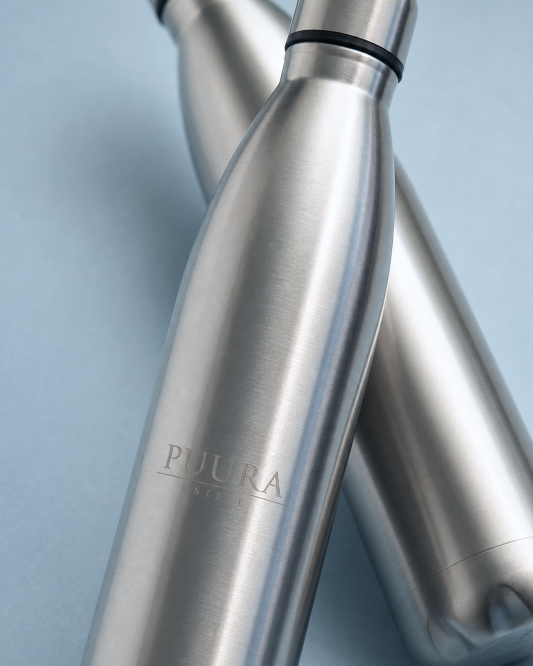 PUURA Steel Isolerende Drinkfles — twee flessen